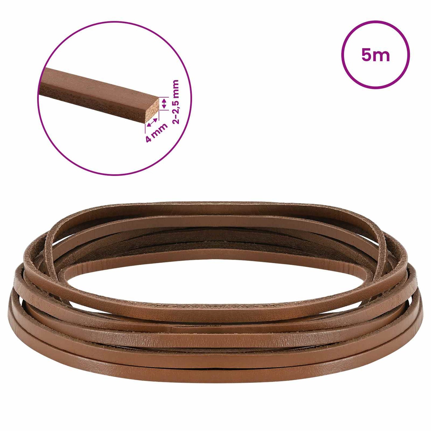 Leather Strap 1 Brown 500 x 0.4 cm Leather