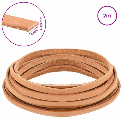 Leather Strap 1 Light Brown 200 x 0.8 cm Leather