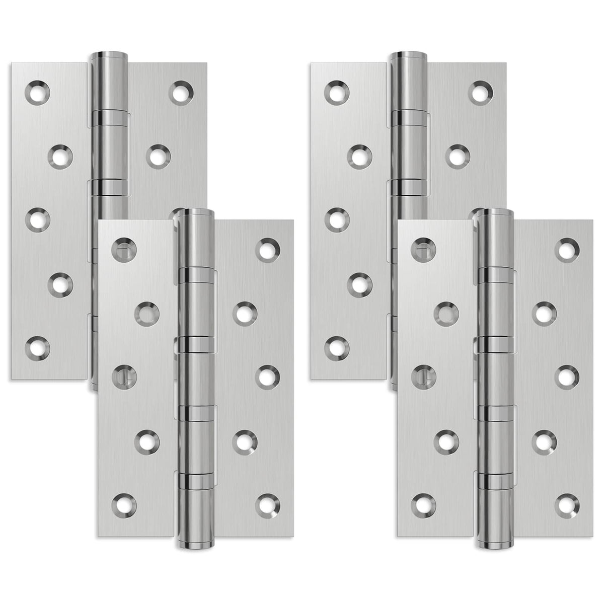 Hinge 4 pcs 125 x 75 x 13 mm Silver Steel