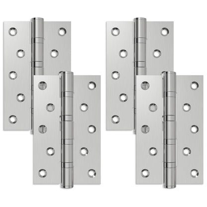 Hinge 4 pcs 125 x 75 x 13 mm Silver Steel