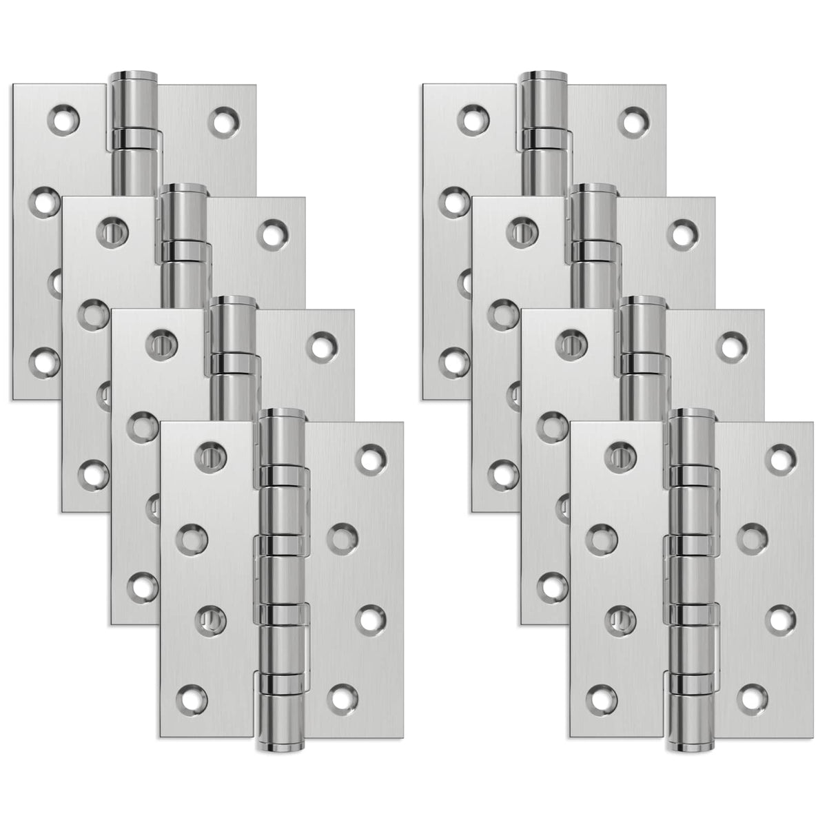Hinge 8 pcs 100 x 78 x 13 mm Silver Steel
