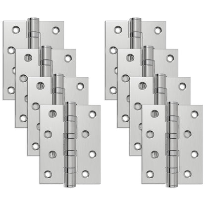 Hinge 8 pcs 100 x 78 x 13 mm Silver Steel