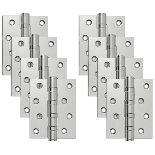 Hinge 8 pcs 100 x 78 x 13 mm Silver Steel
