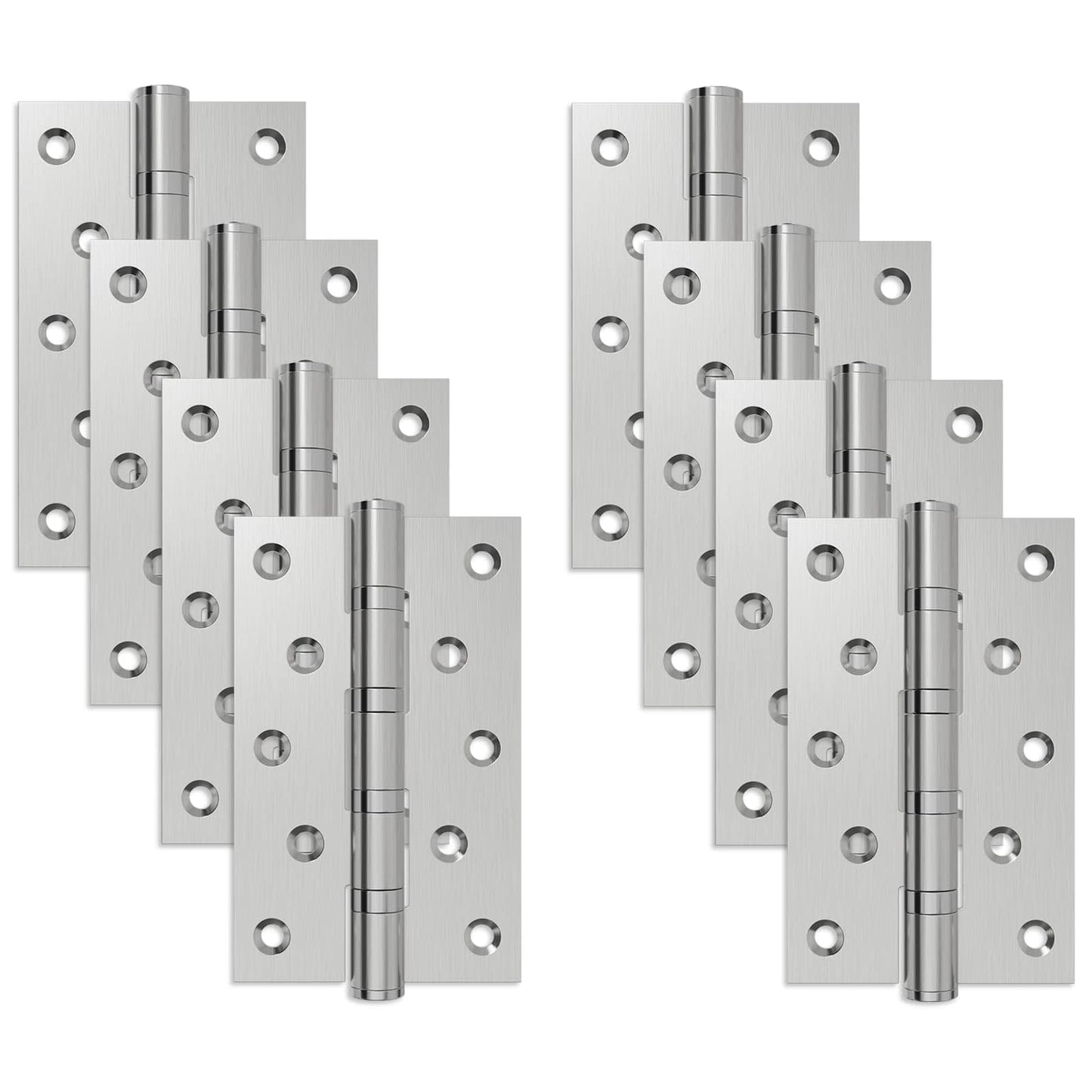 Hinge 8 pcs 125 x 75 x 13 mm Silver Steel