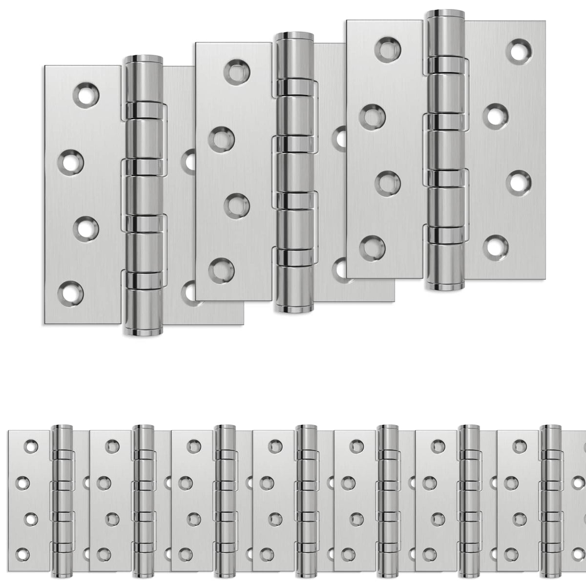 Hinge 16 pcs 100 x 78 x 13 mm Silver Steel