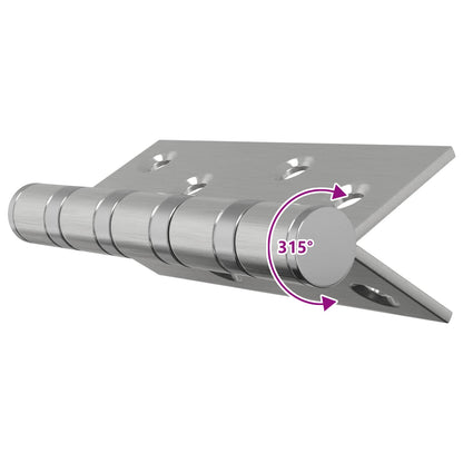 Hinge 16 pcs 100 x 78 x 13 mm Silver Steel