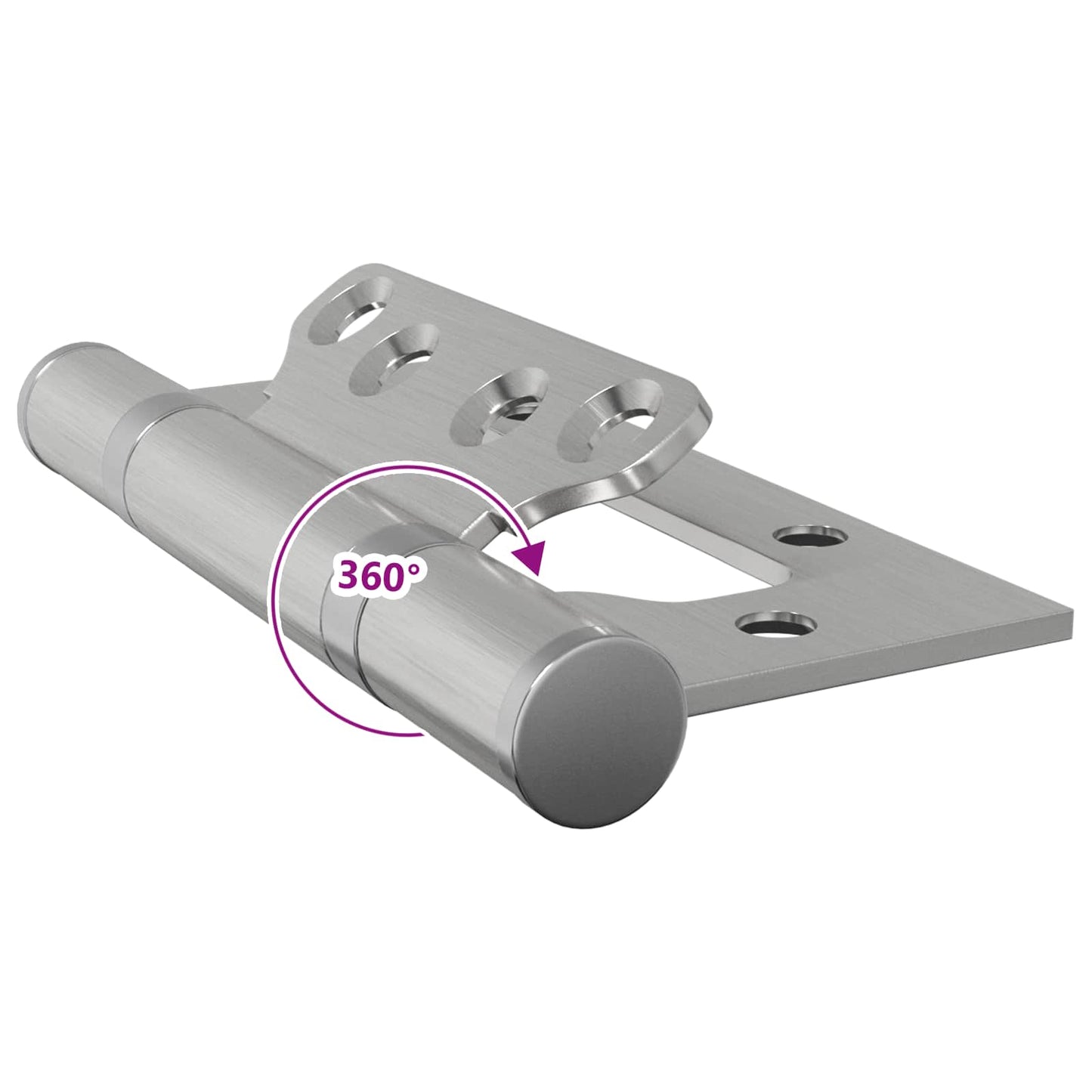 Hinge 4 pcs 100 x 75 x 13 mm Silver Steel