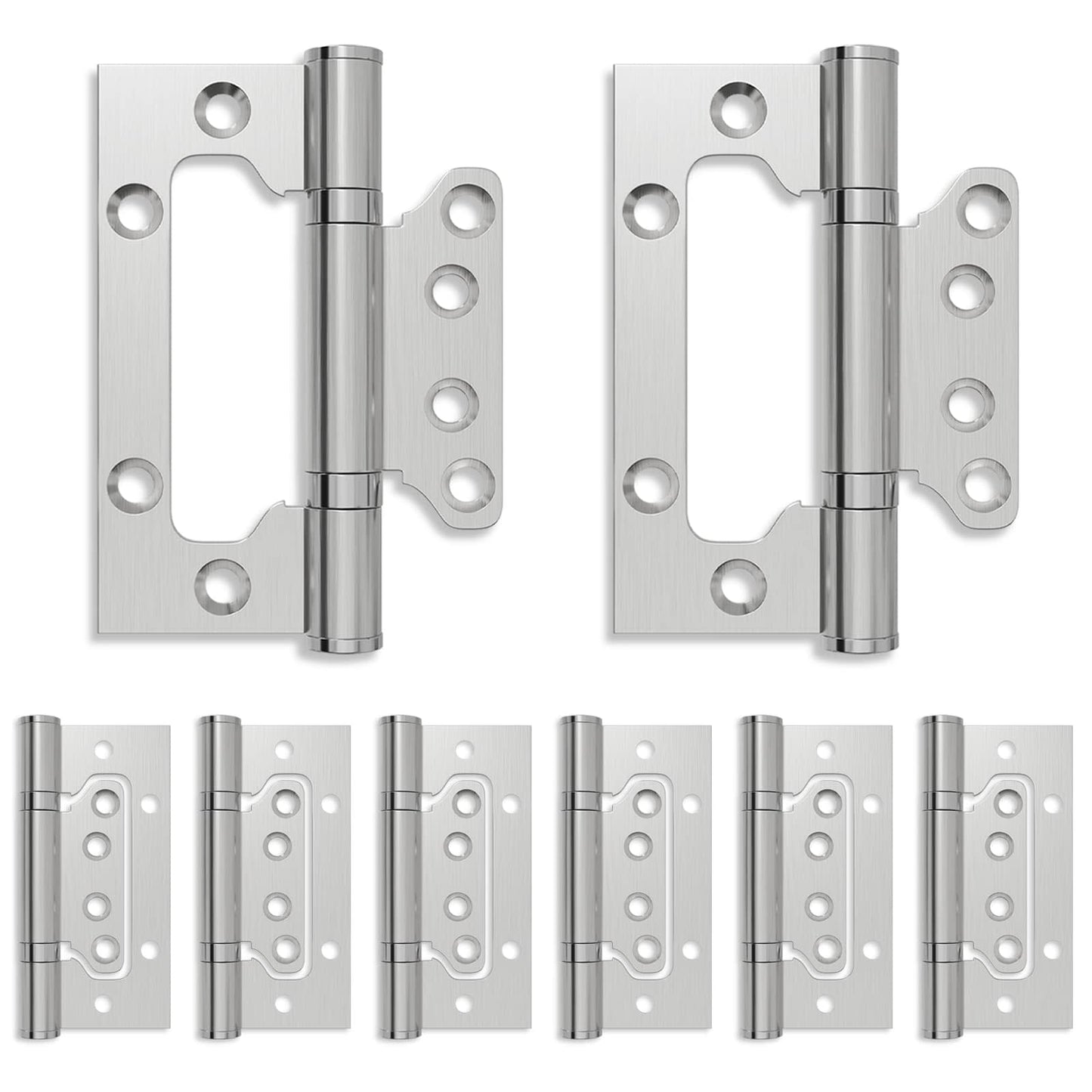 Hinge 8 pcs 100 x 75 x 13 mm Silver Steel