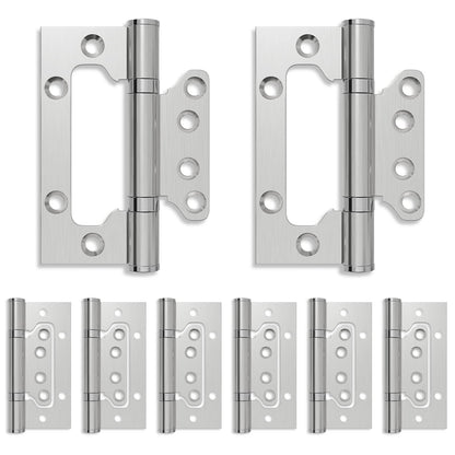 Hinge 8 pcs 100 x 75 x 13 mm Silver Steel