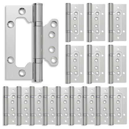 Hinge 16 pcs 100 x 75 x 13 mm Silver Steel