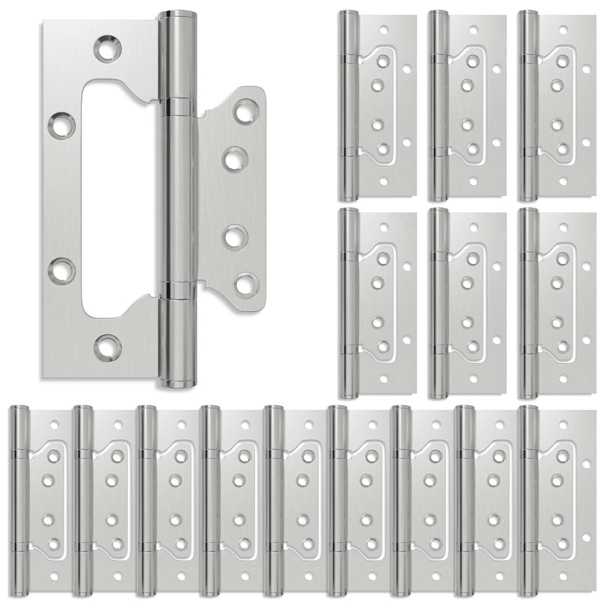 Hinge 16 pcs 125 x 78 x 13 mm Silver Steel