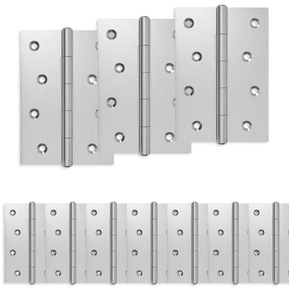 Hinge 12 pcs 100 x 70 x 8 mm Silver Steel