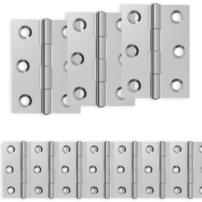 Hinge 24 pcs 44 x 31 x 5 mm Silver Steel
