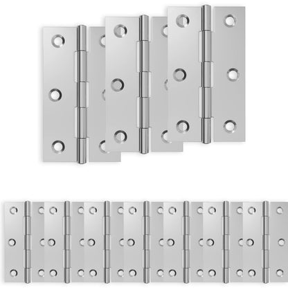 Hinge 24 pcs 66 x 38 x 5 mm Silver Steel