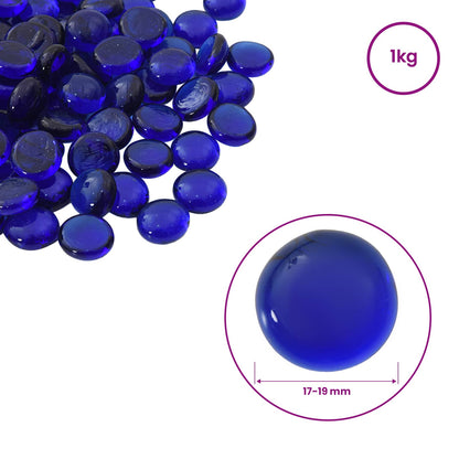 Glass Nugget 17-19 mm Cobalt Blue Glass