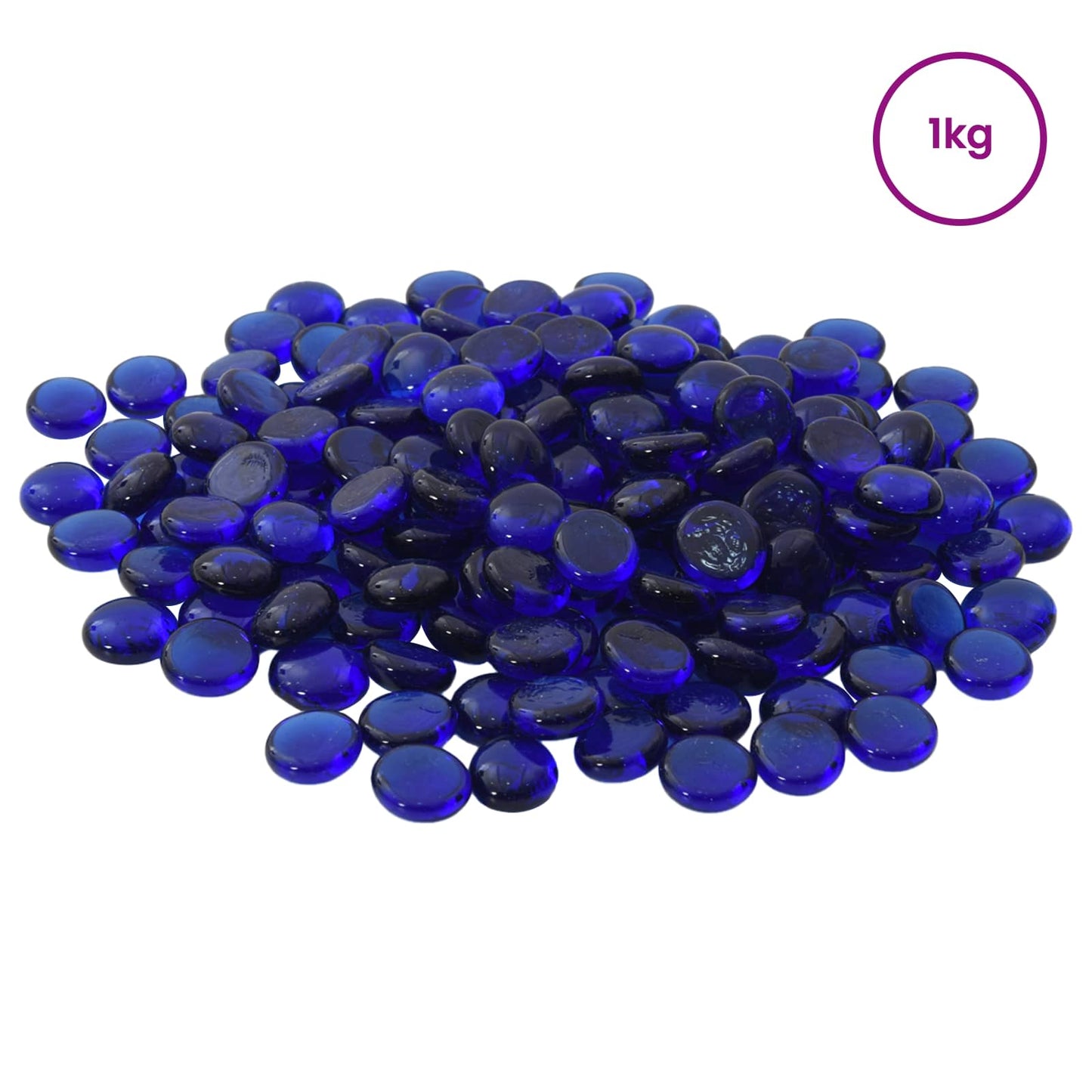Glass Nugget 17-19 mm Cobalt Blue Glass