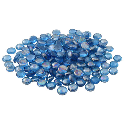 Glass Nugget 17-19 mm Light Cobalt Blue Glass
