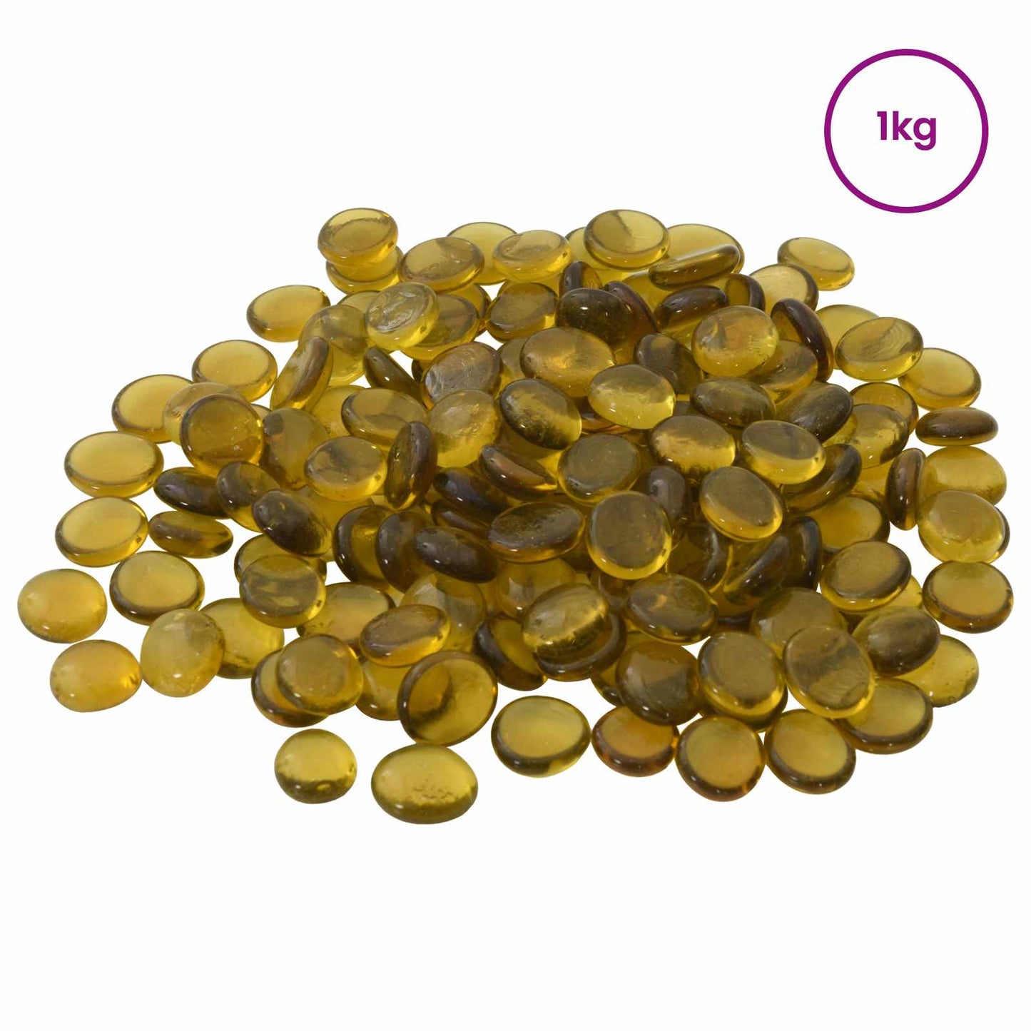 Glass Nugget 17-19 mm Yellow Glass