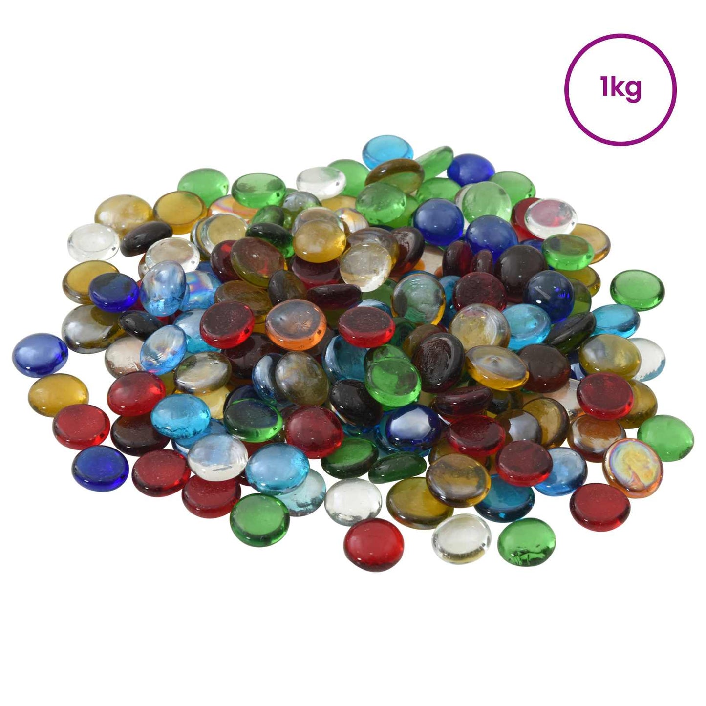 Glass Nugget 17-19 mm Multicolour Glass