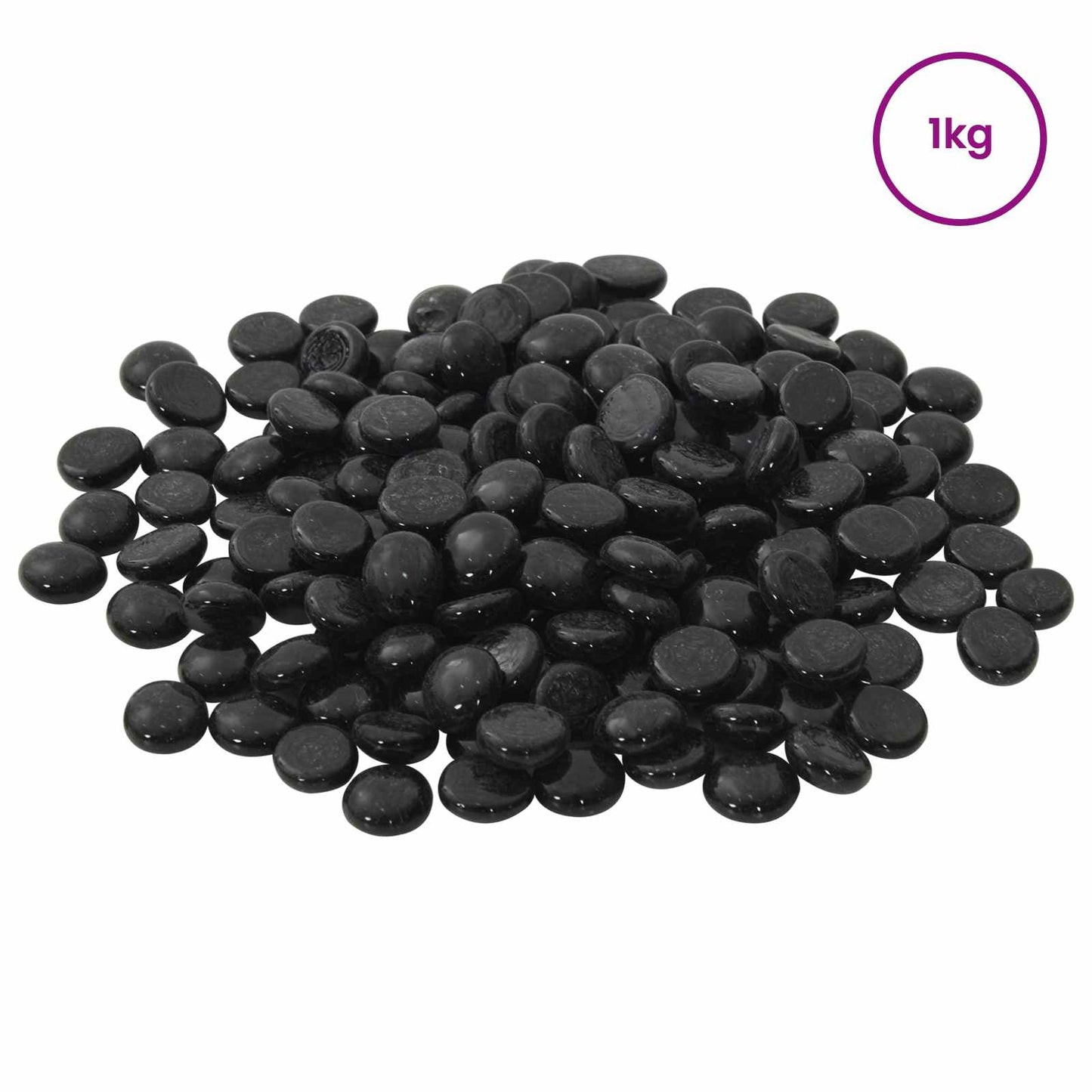 Glass Nugget 17-19 mm Black Glass