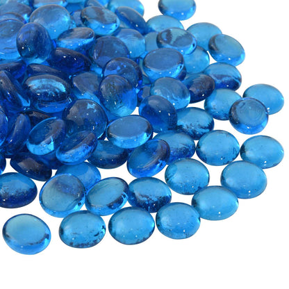 Glass Nugget 17-19 mm Sky Blue Glass