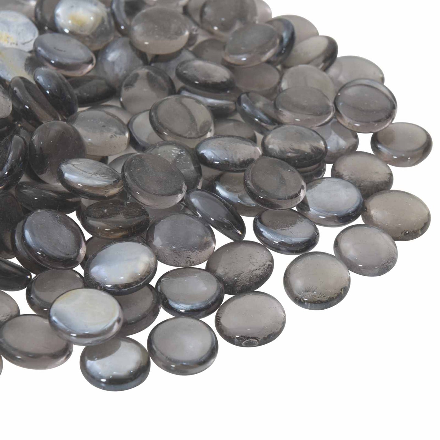 Glass Nugget 17-19 mm Purple Grey Glass