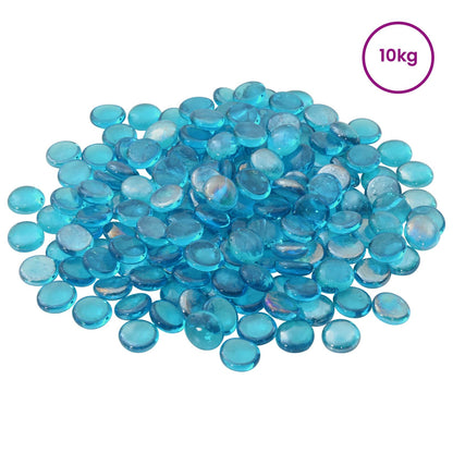 Glass Nugget 17-19 mm Aqua Blue Glass