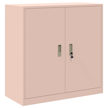 Storage Cabinet 2 pcs Pink 90 x 40 x 130 cm Steel Lockable