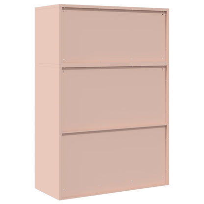 Storage Cabinet 2 pcs Pink 90 x 40 x 130 cm Steel Lockable