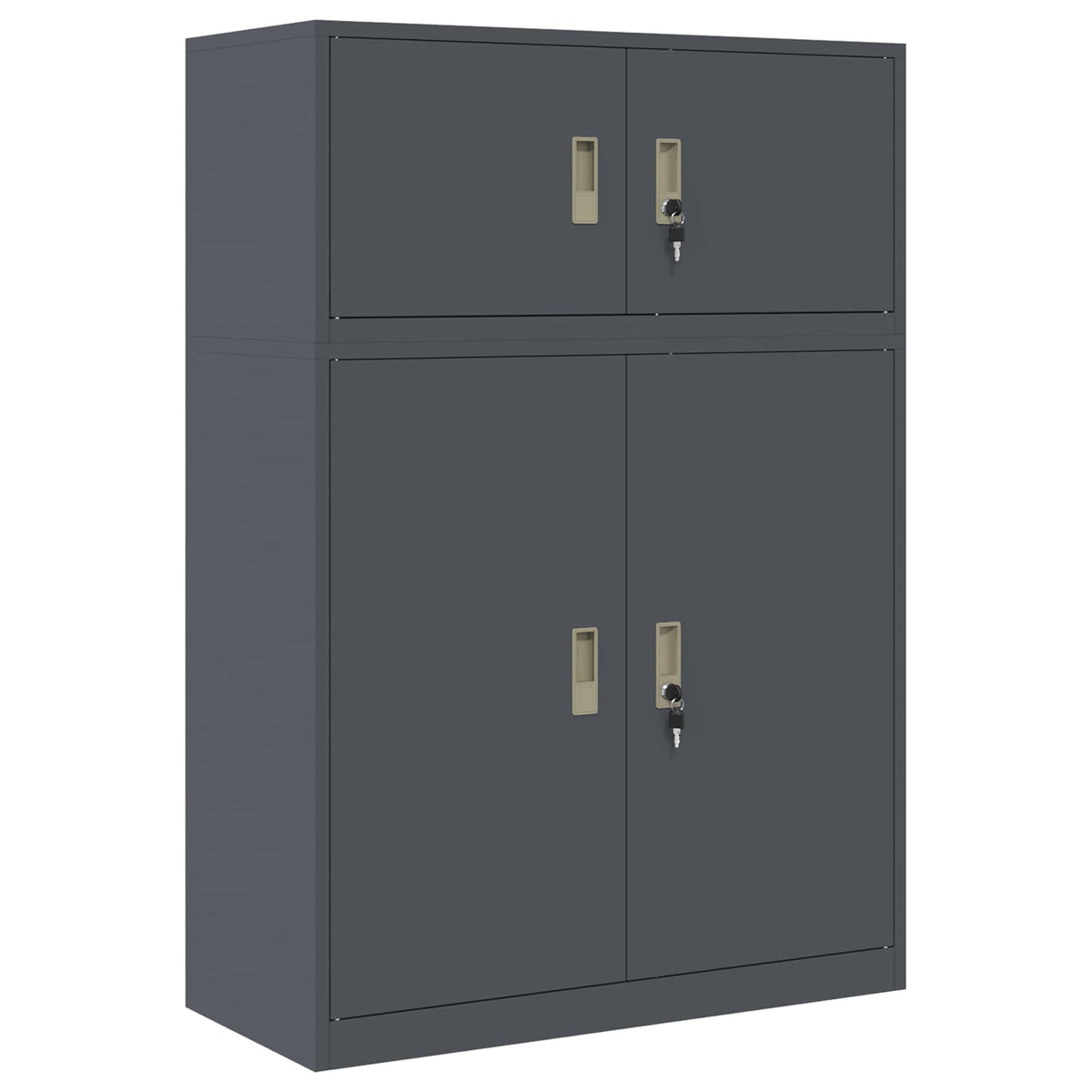 Storage Cabinet 2 pcs Anthracite 90 x 40 x 130 cm Steel
