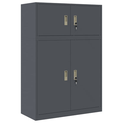 Storage Cabinet 2 pcs Anthracite 90 x 40 x 130 cm Steel