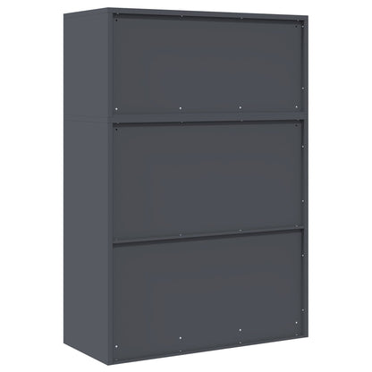 Storage Cabinet 2 pcs Anthracite 90 x 40 x 130 cm Steel