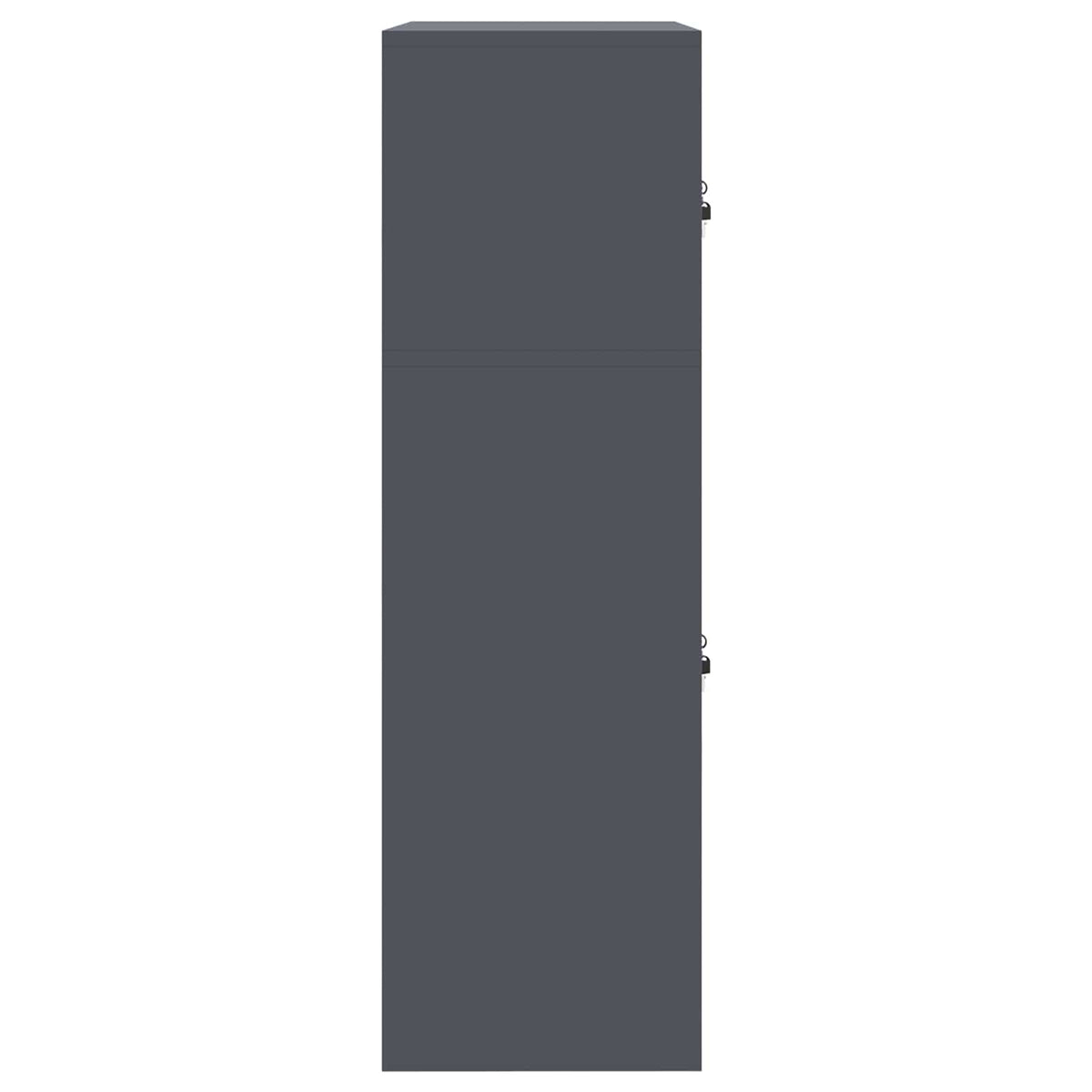 Storage Cabinet 2 pcs Anthracite 90 x 40 x 130 cm Steel