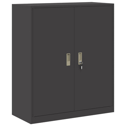Storage Cabinet 2 pcs Black 90 x 40 x 145 cm Steel Lockable