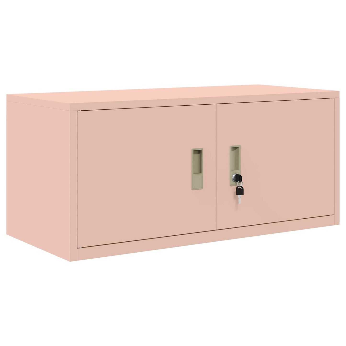Storage Cabinet 2 pcs Pink 90 x 40 x 145 cm Steel Lockable