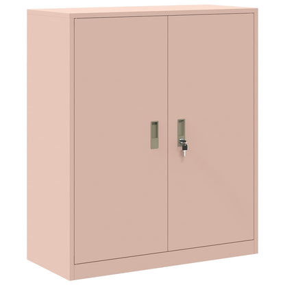 Storage Cabinet 2 pcs Pink 90 x 40 x 145 cm Steel Lockable