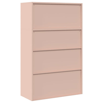 Storage Cabinet 2 pcs Pink 90 x 40 x 145 cm Steel Lockable