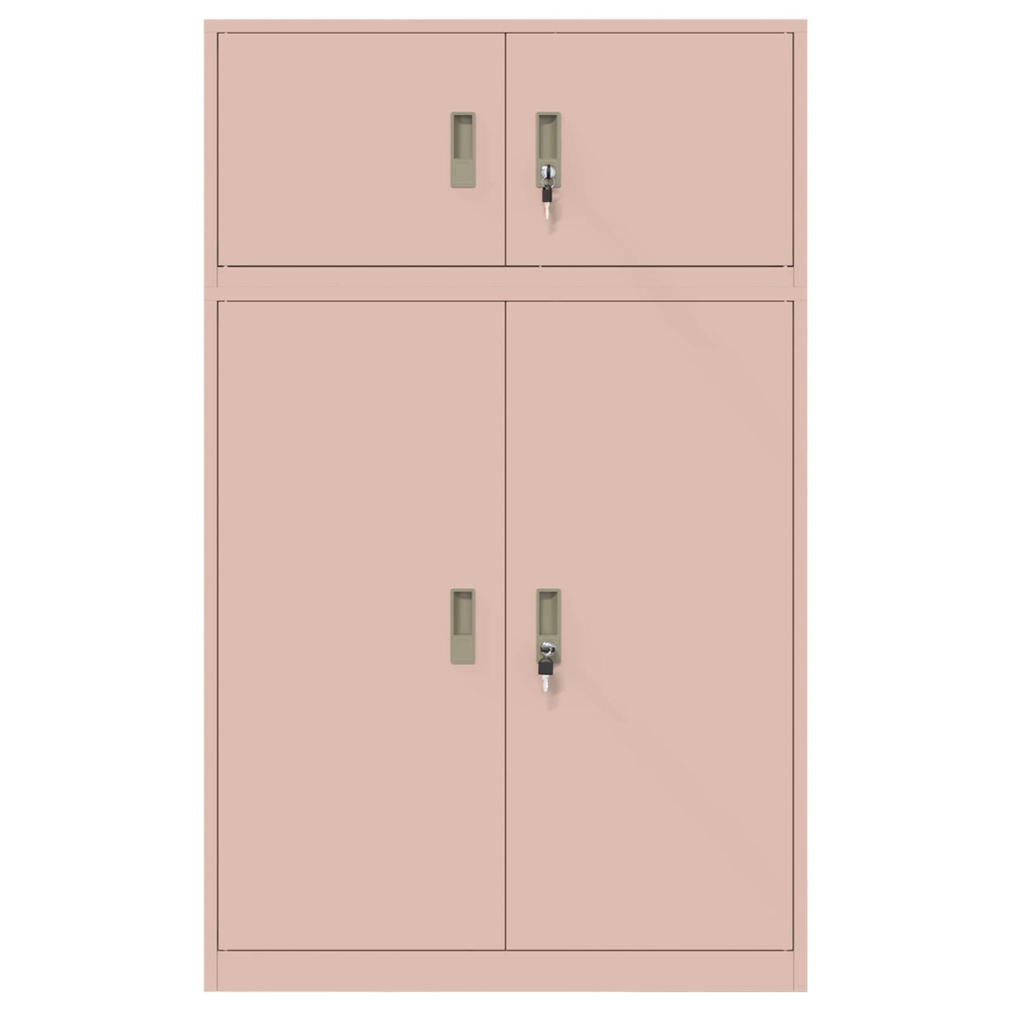 Storage Cabinet 2 pcs Pink 90 x 40 x 145 cm Steel Lockable