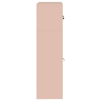 Storage Cabinet 2 pcs Pink 90 x 40 x 145 cm Steel Lockable