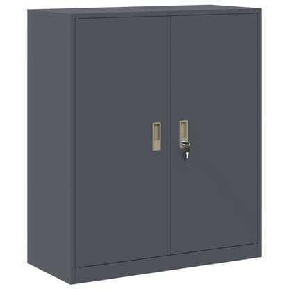 Storage Cabinet 2 pcs Anthracite 90 x 40 x 145 cm Steel