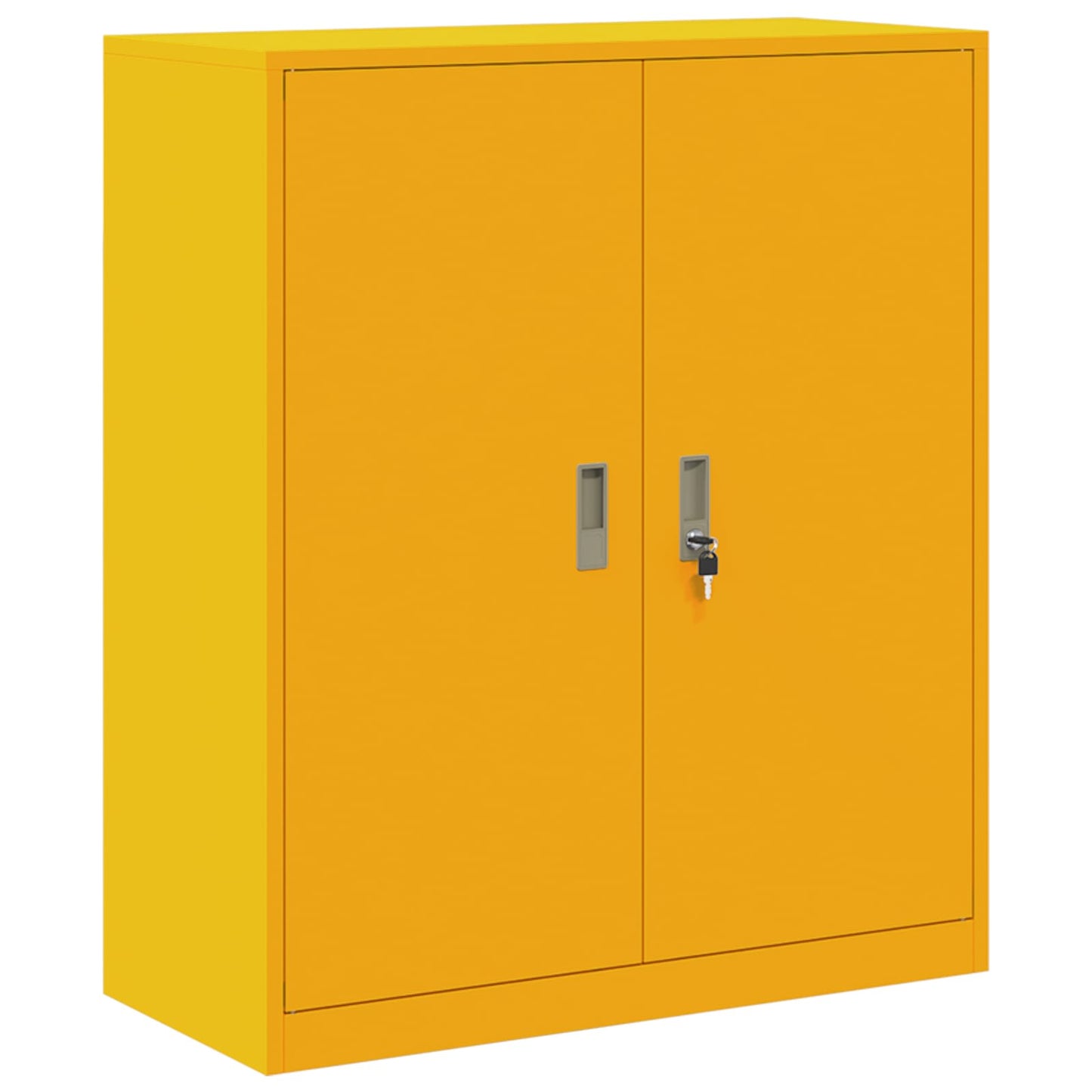 Storage Cabinet 2 pcs Mustard Yellow 90 x 40 x 145 cm Steel