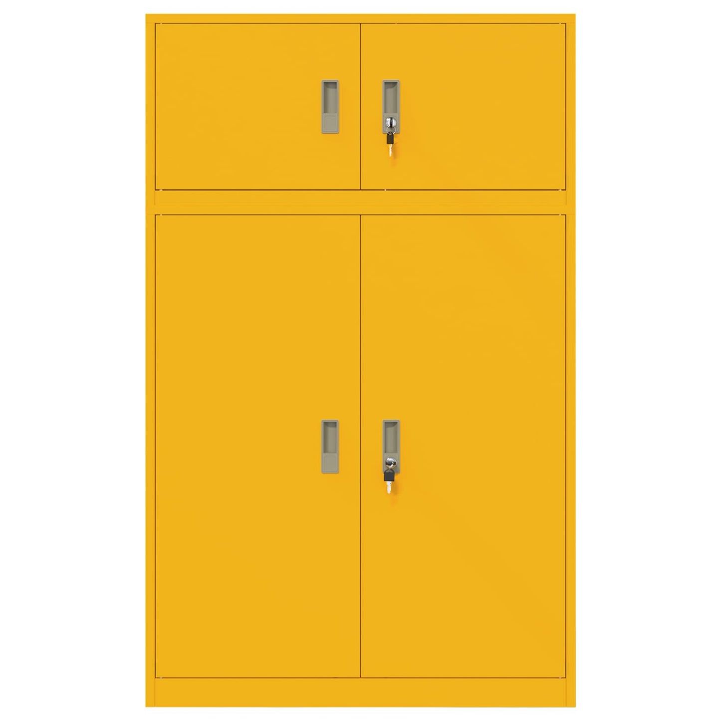 Storage Cabinet 2 pcs Mustard Yellow 90 x 40 x 145 cm Steel