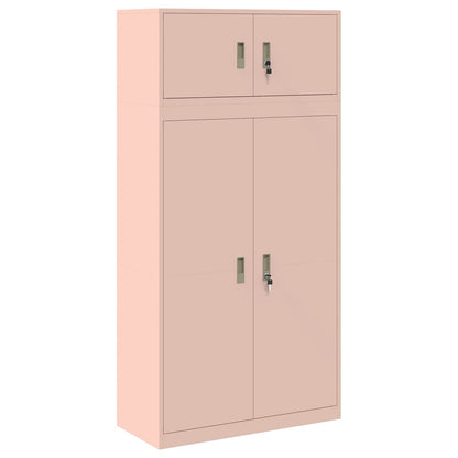 Storage Cabinet 2 pcs Pink 90 x 40 x 180 cm Steel Lockable