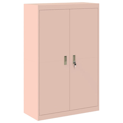 Storage Cabinet 2 pcs Pink 90 x 40 x 180 cm Steel Lockable