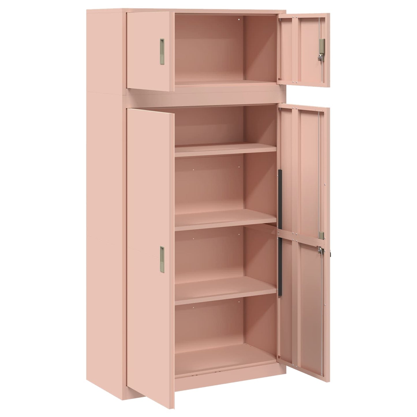 Storage Cabinet 2 pcs Pink 90 x 40 x 180 cm Steel Lockable
