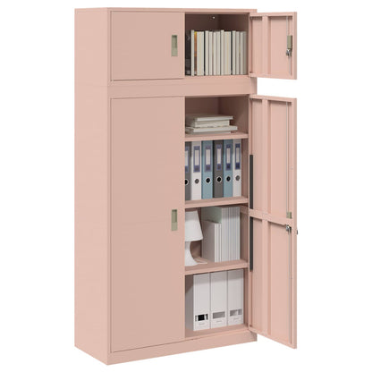Storage Cabinet 2 pcs Pink 90 x 40 x 180 cm Steel Lockable
