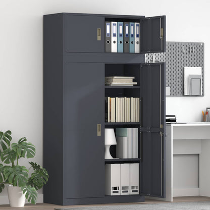 Storage Cabinet 2 pcs Anthracite 90 x 40 x 180 cm Steel