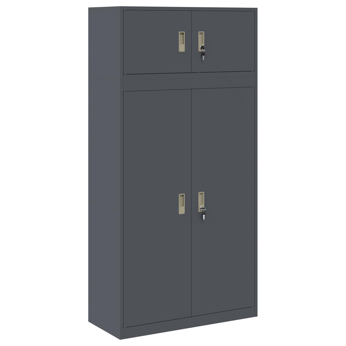 Storage Cabinet 2 pcs Anthracite 90 x 40 x 180 cm Steel