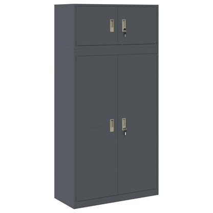 Storage Cabinet 2 pcs Anthracite 90 x 40 x 180 cm Steel