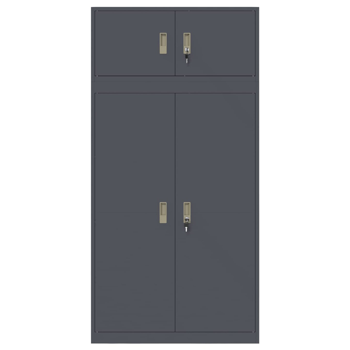 Storage Cabinet 2 pcs Anthracite 90 x 40 x 180 cm Steel